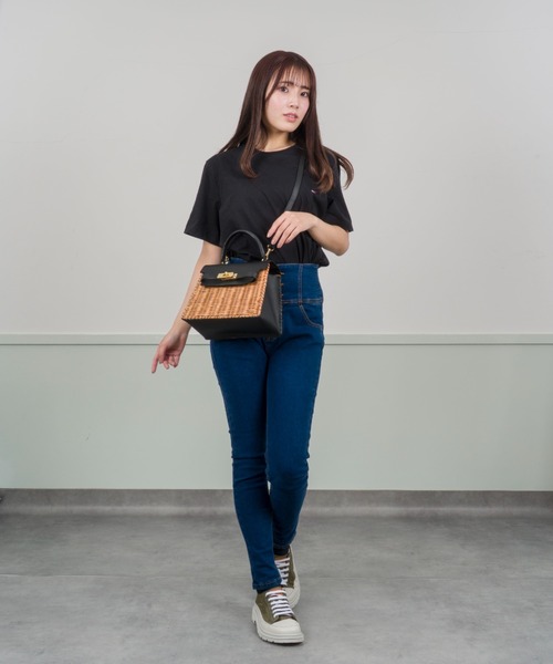 【美品】かごバッグ　　The Bagmati The Bagmati（ザバグマティ）の「BAGMATI スクエアかごバッグ