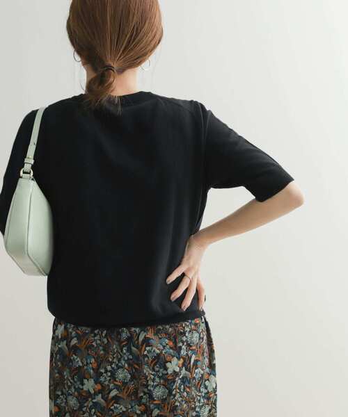 「URBAN RESEARCH DOORS」 半袖ニット MEDIUM ブラック レディース URBAN RESEARCH DOORS 「URBAN DOORS」 半袖ニット MEDIUM
