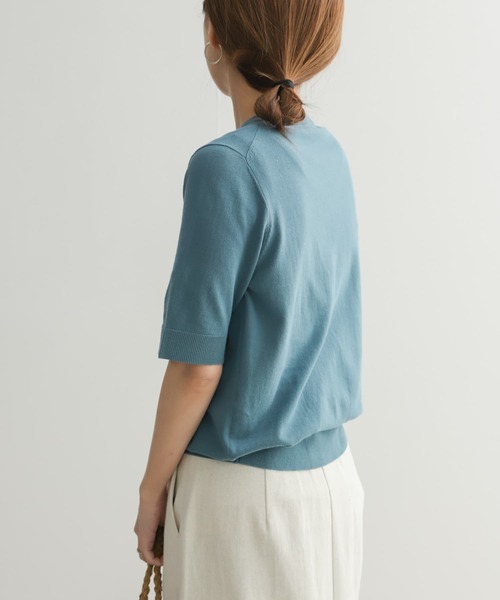 「URBAN RESEARCH DOORS」 半袖ニット MEDIUM ブラック レディース URBAN RESEARCH DOORS 「URBAN DOORS」 半袖ニット MEDIUM