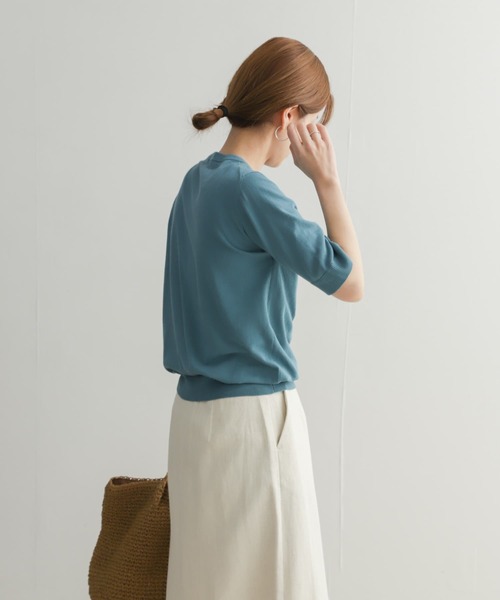 「URBAN RESEARCH DOORS」 半袖ニット MEDIUM ブラック レディース URBAN RESEARCH DOORS 「URBAN DOORS」 半袖ニット MEDIUM