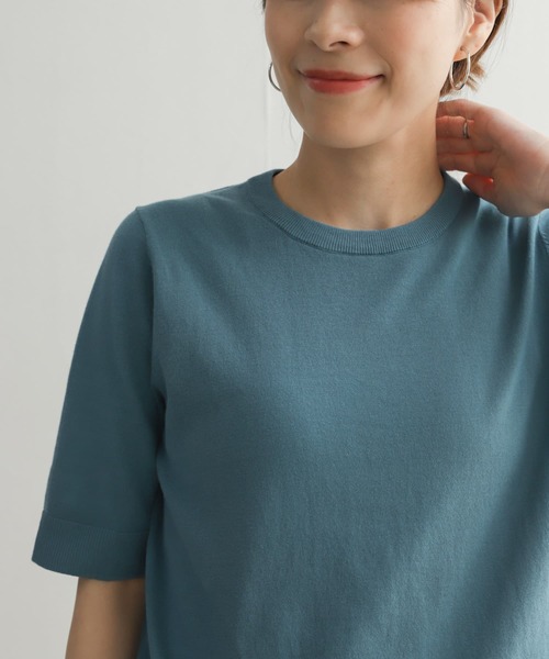 「URBAN RESEARCH DOORS」 半袖ニット MEDIUM ブラック レディース URBAN RESEARCH DOORS 「URBAN DOORS」 半袖ニット MEDIUM
