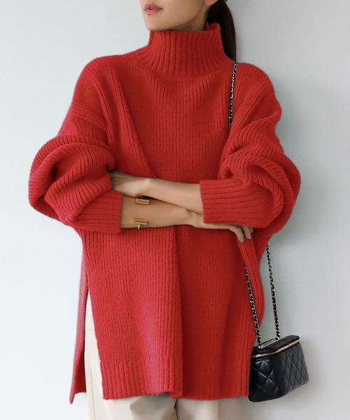 「ELFRANK」 長袖ニット FREE ブルー レディース_画像3