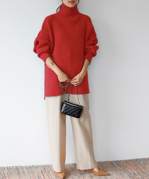 「ELFRANK」 長袖ニット FREE ブルー レディース_画像4