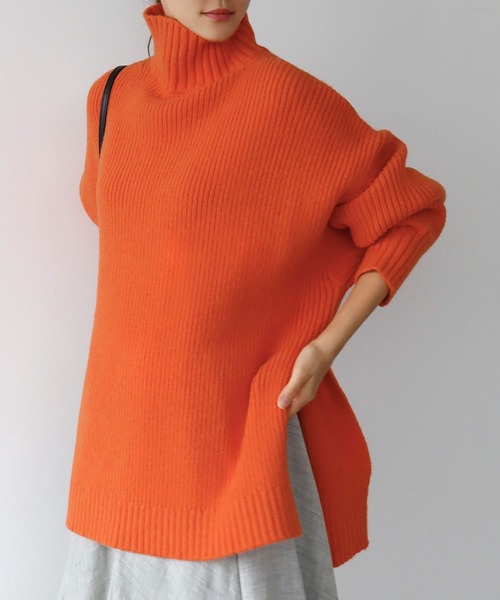 「ELFRANK」 長袖ニット FREE ブルー レディース_画像9