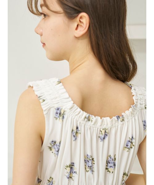 gelato pique パジャマ ルームウェア 花柄カップインフリル