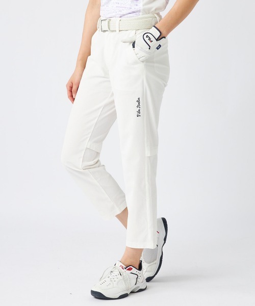 フィラ　ゴルフ　レディースパンツ ホワイト　ハート FILA GOLF パンツ 「FILA GOLF/フィラゴルフ」レディースクロップド
