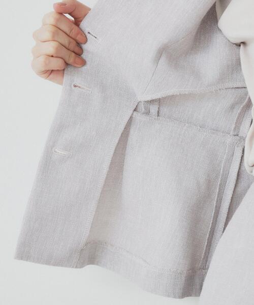 index（インデックス） ベスト ジレ 麻混ラメツイードペプラムジレ