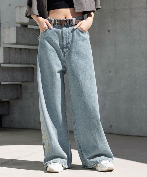 [Anui] Denim брюки L индиго голубой женский 