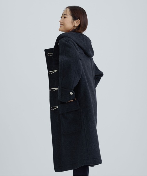 [beautiful people] полупальто "даффл коут" SMALL sax голубой женский 