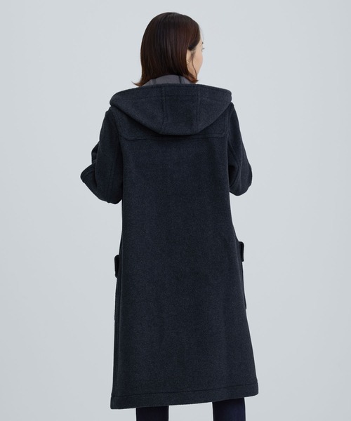 [beautiful people] полупальто "даффл коут" SMALL sax голубой женский 