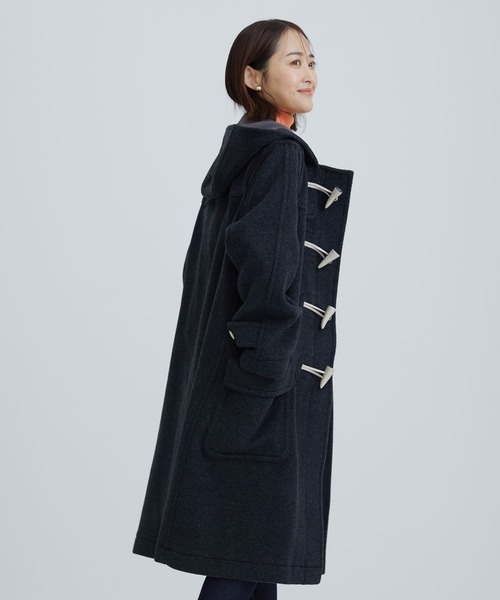 [beautiful people] полупальто "даффл коут" SMALL sax голубой женский 