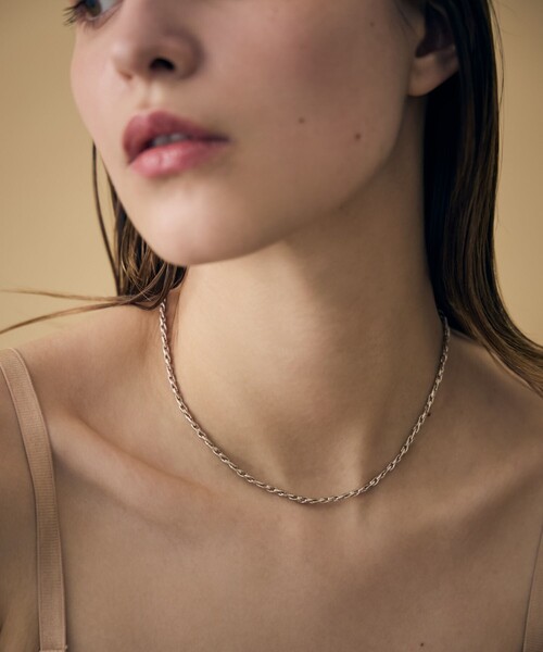 エテビジュー　ロウブラウン　ネックレス　ロープチェーンチョーカー　シルバー ete bijoux（エテ ビジュー） ネックレス ロープチェーン チョーカー
