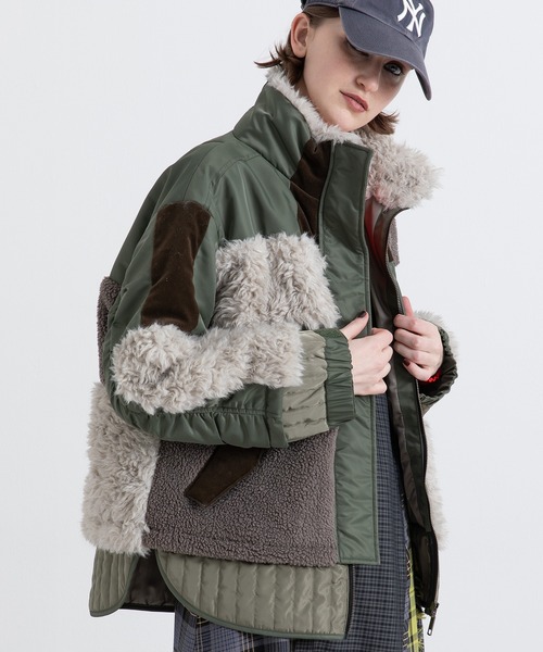 AULA AILA（アウラ アイラ） ブルゾン アウター パッチワークライク