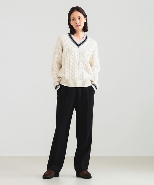 SLOANE チルデンVネック　黒 SLOANE（スローン） ニット セーター 「別注」SLOANE / 5ゲージ