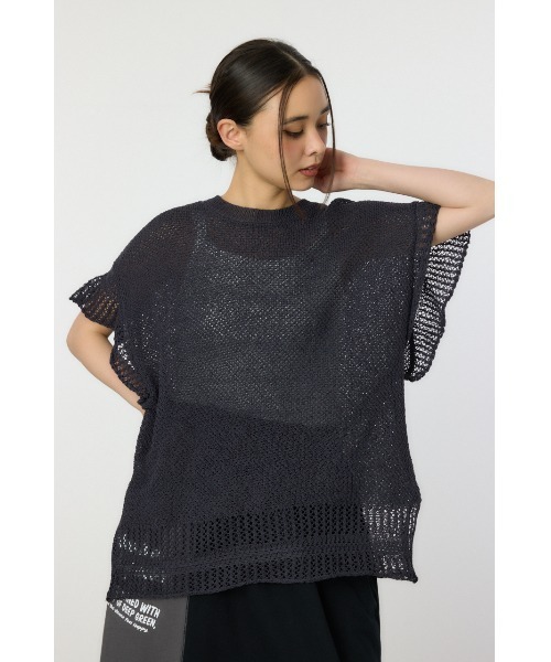チームパンク 古着 Ozz Croce リベット スカル刺繍 ニットチュニック チームパンク 古着 Ozz Croce リベット スカル刺繍 ニット