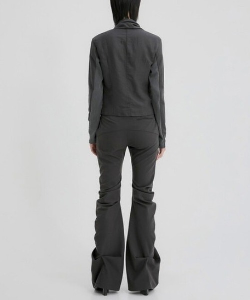 FLAREUP Asymmetrical Drape Pants チャコール FLAREUP パンツ 「FLAREUP」Asymmetrical Drape Pants