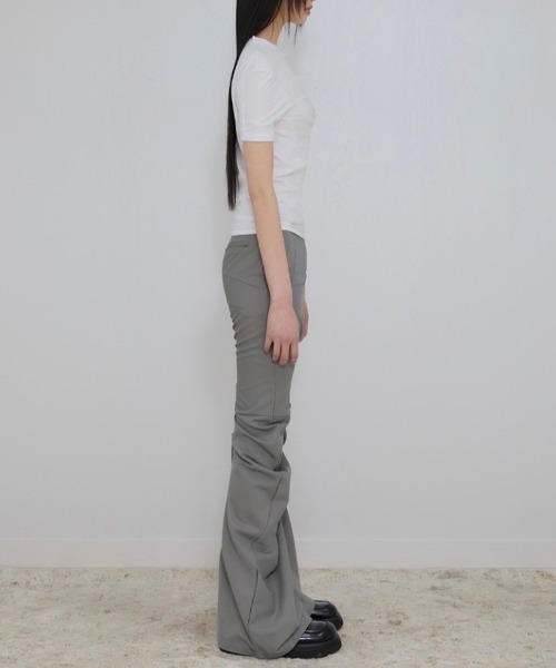 FLAREUP Asymmetrical Drape Pants チャコール FLAREUP パンツ 「FLAREUP」Asymmetrical Drape Pants
