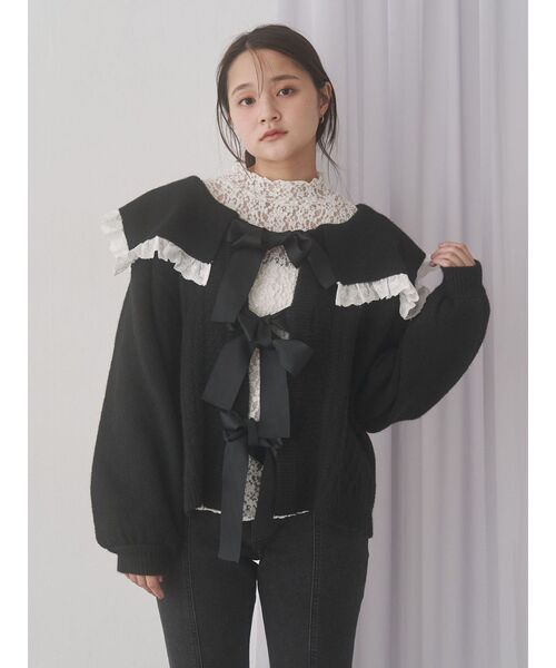 merry jenny（メリージェニー） tシャツ flowerレーストップス