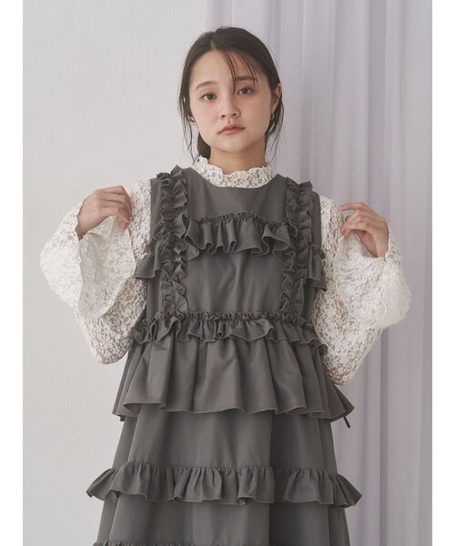 merry jenny（メリージェニー） tシャツ flowerレーストップス