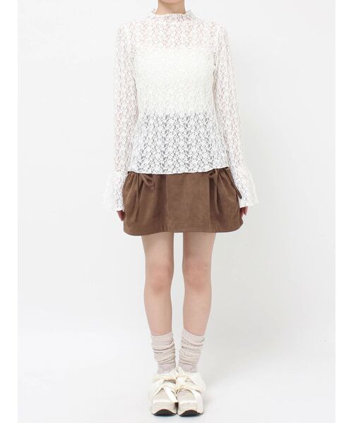 merry jenny（メリージェニー） tシャツ flowerレーストップス