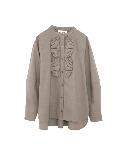 【本日4日まで出品】ヒトハリママ / ポポマルエリブラウス　作家様 Marilyn Moon（マリリンムーン） ブラウス シャツ 「SOI-MeME」pleats