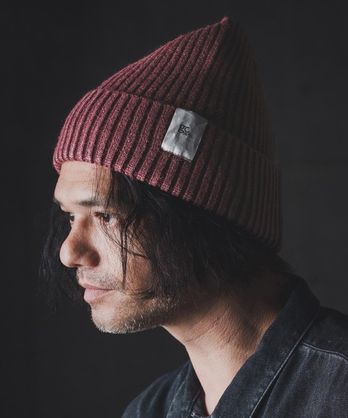 [マメコ]ニット帽 GLIMCLAP ニット帽 ニットキャップ mko12982-Beanie-Pigment dyeing
