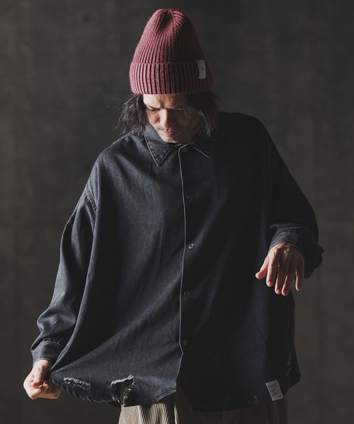 GLIMCLAP ニット帽 ニットキャップ mko12982-Beanie-Pigment dyeing