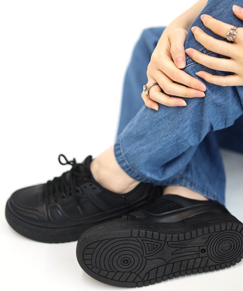 スニーカー オールブラック ボリューム レディース : ZOZOTOWN Yahoo