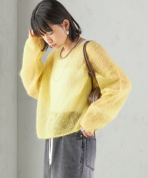 SHIPS（シップス） ニット セーター モヘヤ メッシュ プルオーバー