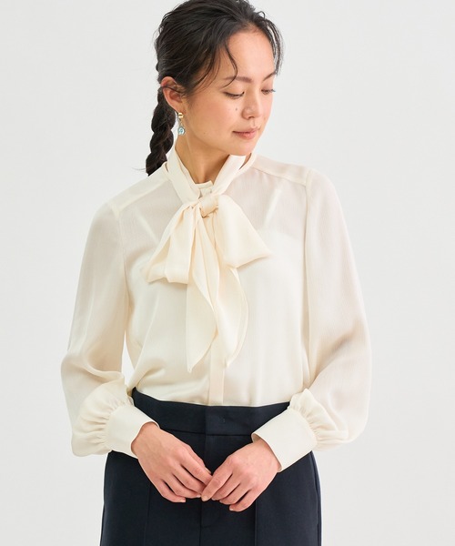 美品　アナイ　ホワイトブラウス　サイズ38 ANAYI 「ANAYI」 長袖ブラウス 38 ホワイト レディース