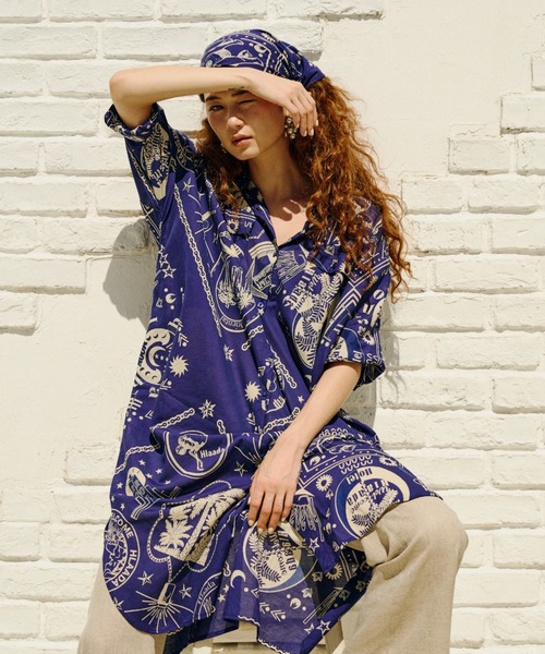 HLAADA ワンピース (HLAADA for ROSEBUD)BANDANA BIAS SHIRT OP