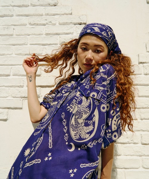 HLAADA ワンピース (HLAADA for ROSEBUD)BANDANA BIAS SHIRT OP