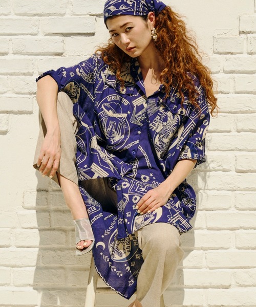 HLAADA ワンピース (HLAADA for ROSEBUD)BANDANA BIAS SHIRT OP