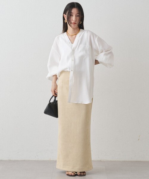 Loungedress（ラウンジドレス） ブラウス シャツ 袖リブV ブラウス