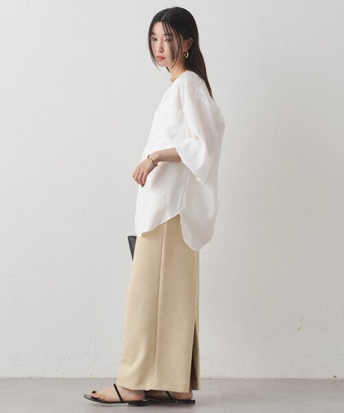 Loungedress（ラウンジドレス） ブラウス シャツ 袖リブV ブラウス