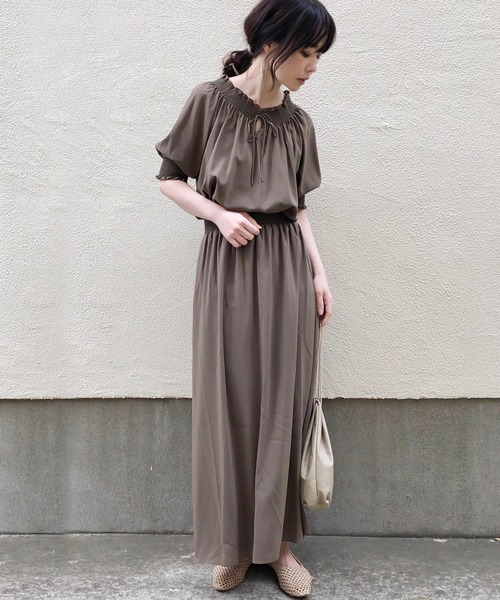 「AZUL ENCANTO」 半袖ワンピース MEDIUM ネイビー レディース_画像5