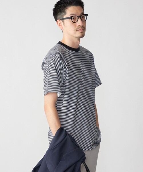 「SHIPS」 半袖Tシャツ MEDIUM ネイビー メンズ