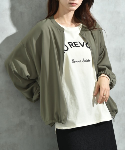 INTERPLANET ブルゾン アウター 「撥水・UV加工」ダブルクロス