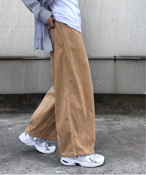 link lot パンツ コーデュロイワイドイージーパンツ メンズ : ZOZOTOWN