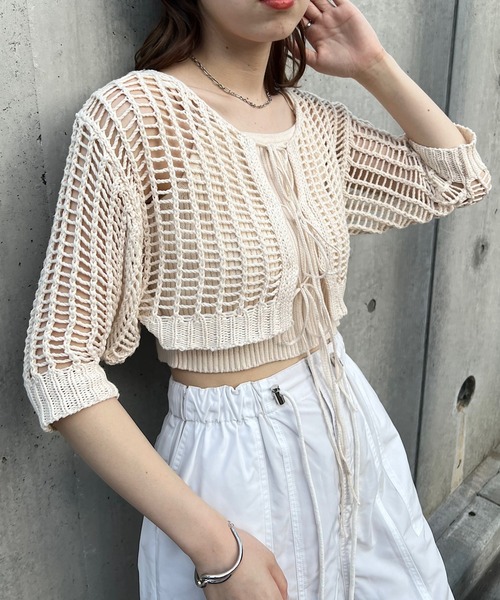 Chico（チコ） ニットアンサンブル FREE アイボリー レディース