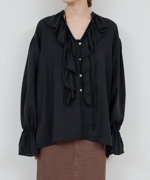 ガリャルダガランテ スタンドフリルブラウス GALLARDAGALANTE（ガリャルダガランテ） ブラウス シャツ フリル