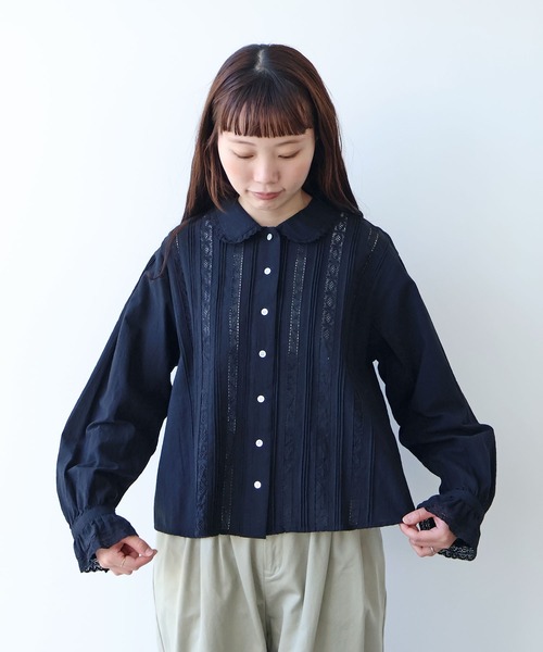 ビュルデサボン新品ブラウス bulle de savon（ビュルデサボン） ブラウス シャツ lace patchwork