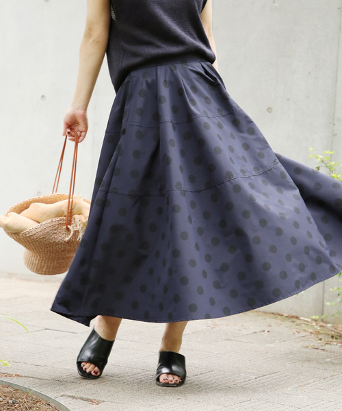 VERMEIL par iena」 フレアスカート 40 ブラウン レディース