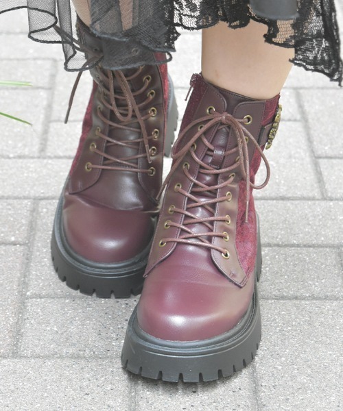 axes femme（アクシーズ ファム） ブーツ バックル使いワークブーツ