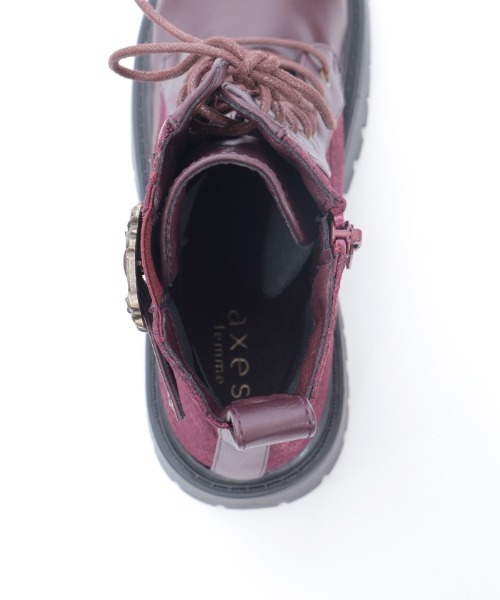 axes femme（アクシーズ ファム） ブーツ バックル使いワークブーツ