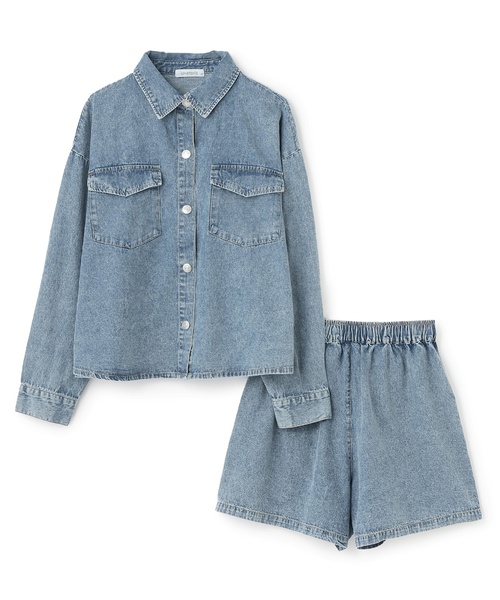 セットアップ デニムシャツSETUP キッズ 子供服 女の子 | LOVETOXIC | 12