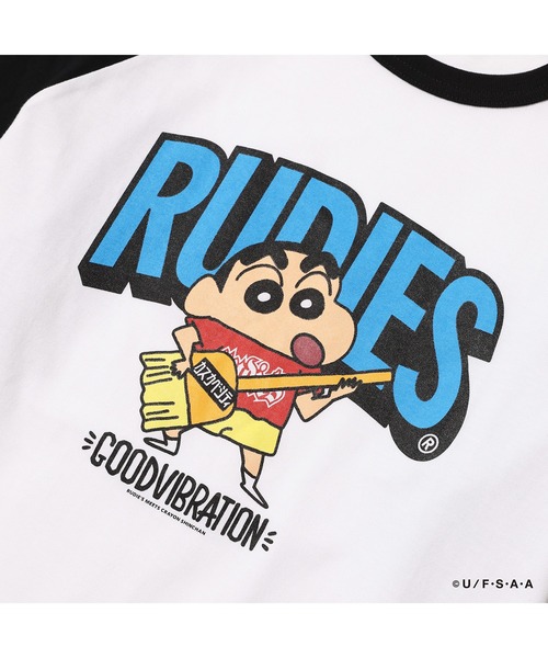 RUDIE'S（ルーディーズ） tシャツ RUDIE'SxCRAYON SHINCHAN GUITAR