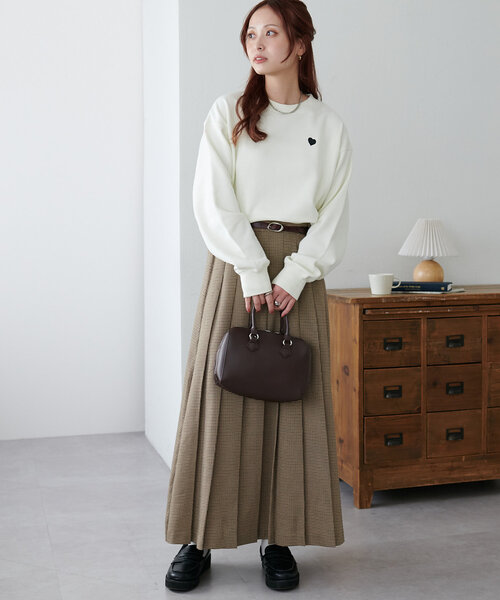 「DISCOAT」 スウェットカットソー MEDIUM オフホワイト レディース_画像8