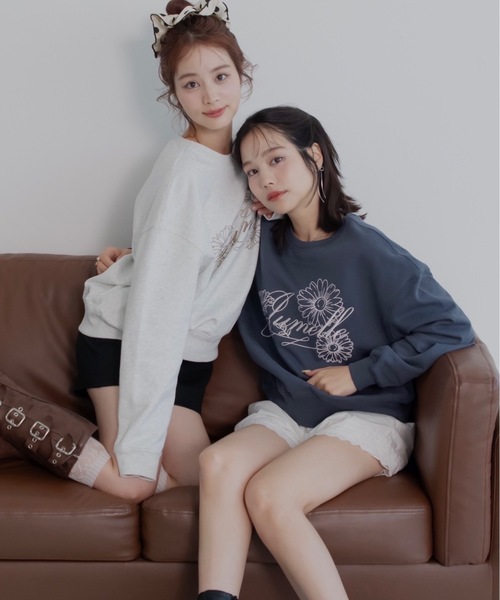 jumelle（ジュメロ） トレーナー スウェット 刺繍ロゴスウェット