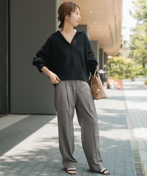 Spick＆Span スラックス パンツ 「追加」ウォッシャブルチェック